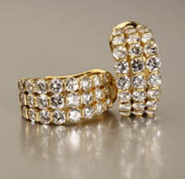 Appraisal: A pair of diamond earrings Tiffany Co A pair of