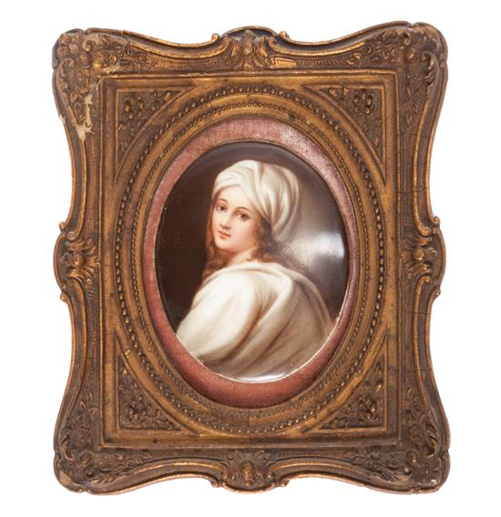 Appraisal: Sale Lot A Continental Porcelain Plaque of oval form depicting