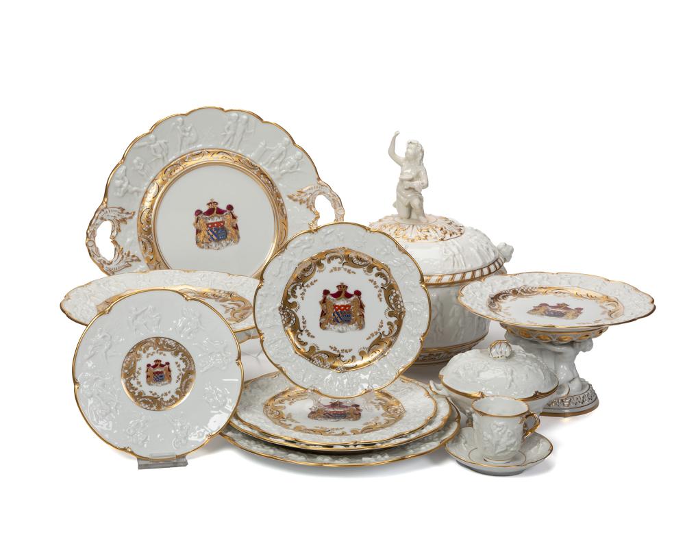 Appraisal: A large Ernst Bohne Napoleon and Josephine porcelain dinner service