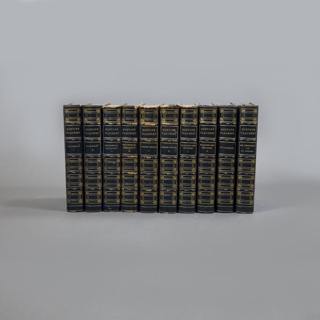 Appraisal: FINE BINDINGS FLAUBERT GUSTAVE Works New York Dunne The Salammbo