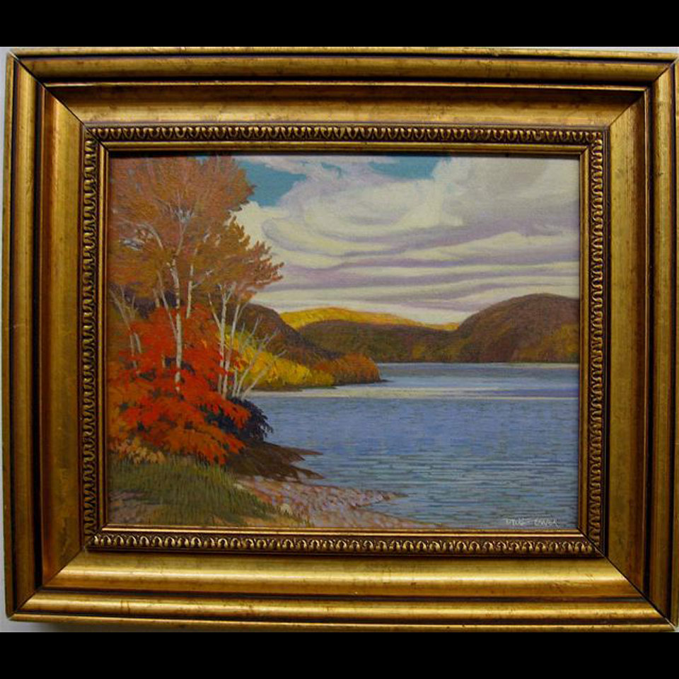 Appraisal: RICHARD DICK FERRIER - CANADIAN HALLS LAKE OIL ON MASONITE