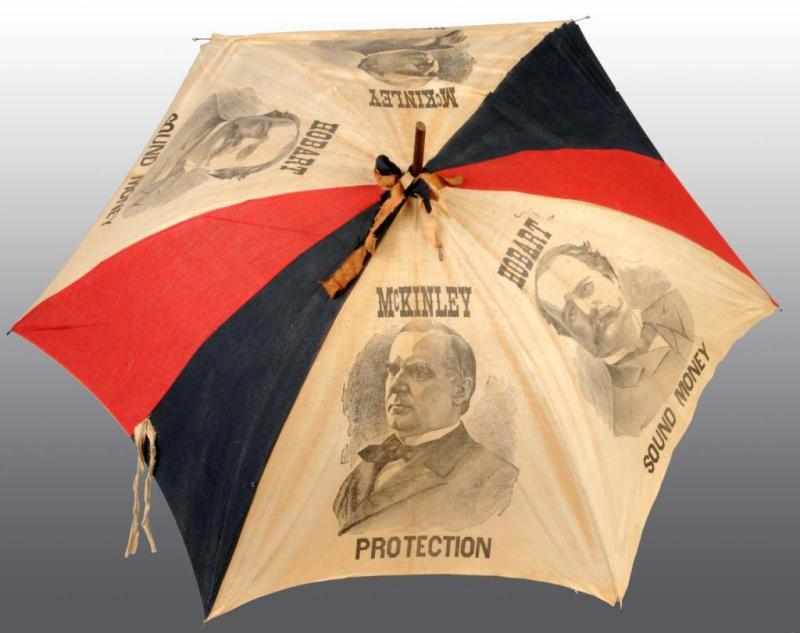 Appraisal: Hobert McKinley Political Umbrella Description One tear at top Fabric