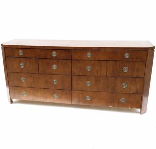 Appraisal: Contemporary Sideboard by Baker Mahogany banded sideboard by Baker W