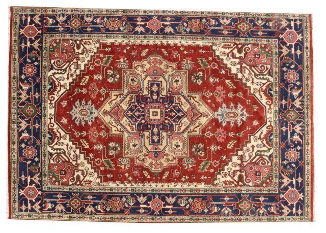 Appraisal: Hand-tied Persian Serapi rug approx 'l ' w