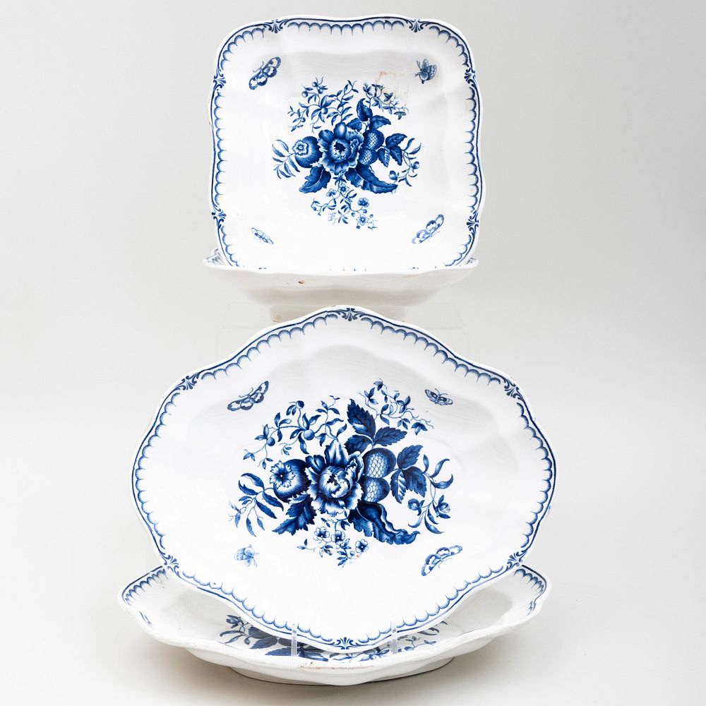 Appraisal: Group of Four Booth's Blue Transfer Printed Porcelain Serving Dishes