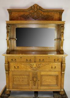 Appraisal: American RJ Horner quarter sawn oak sideboard American RJ Horner