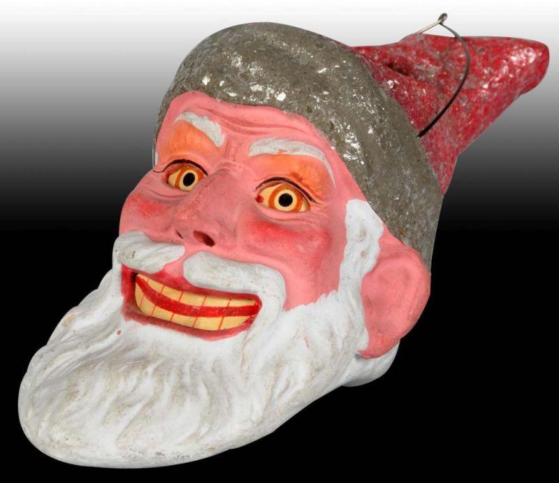 Appraisal: Paper Mache Santa Claus Christmas Jack O Lantern Description Late