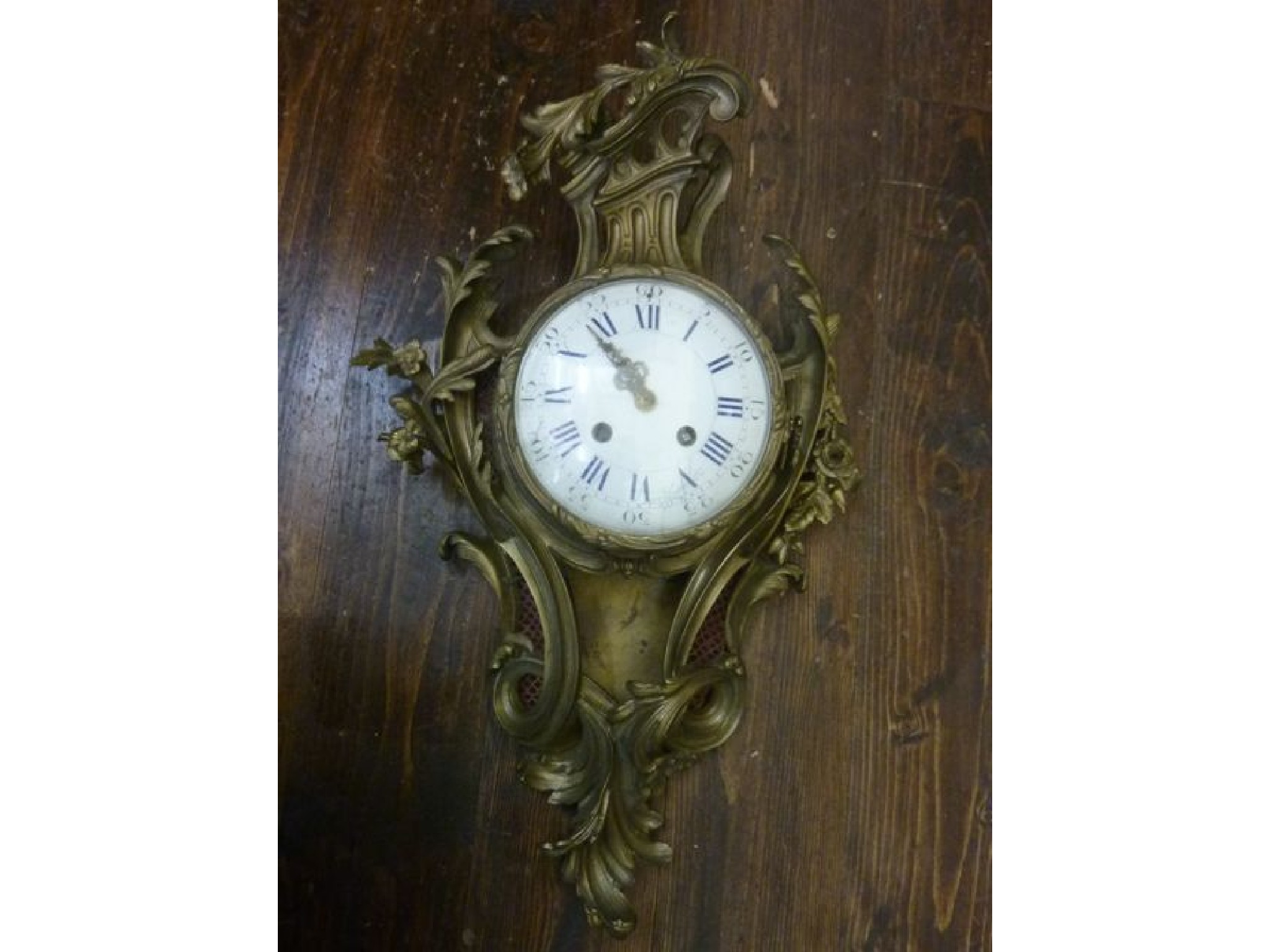 Appraisal: A th century Cartel clock in a brass case with