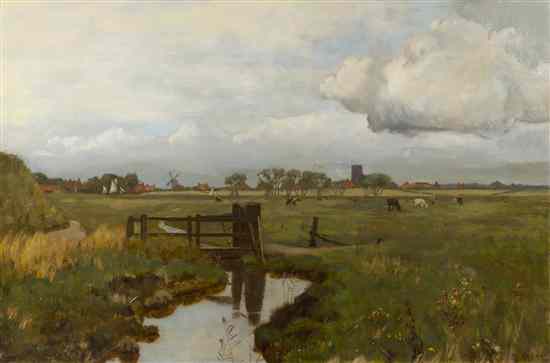 Appraisal: George Edward Cook British - At Pasture oil on canvas