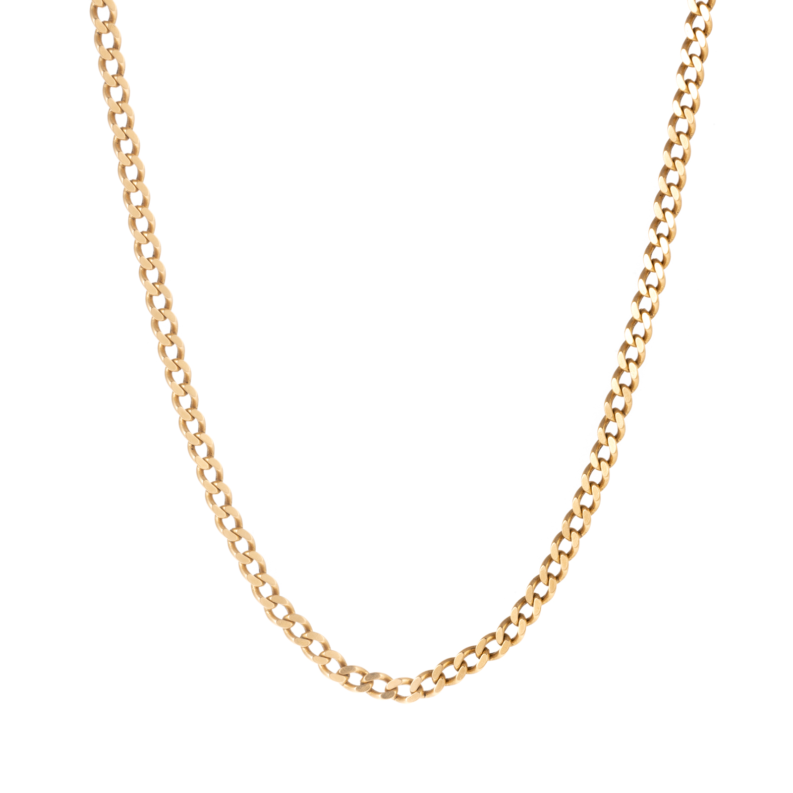 Appraisal: A INCH CURB LINK NECKLACE IN K K yellow gold