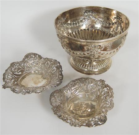 Appraisal: A late Victorian rose bowl London probably the deep bowl