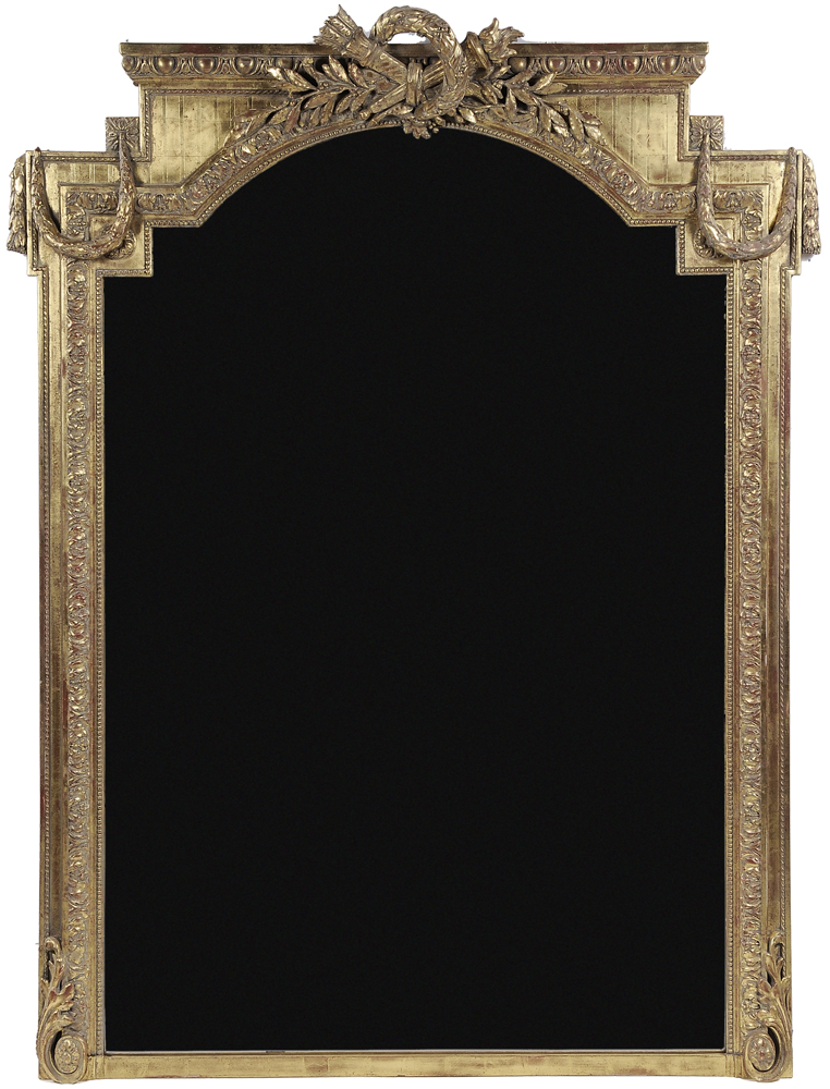 Appraisal: Louis XVI Style Carved and Gilt Wood Mirror French or