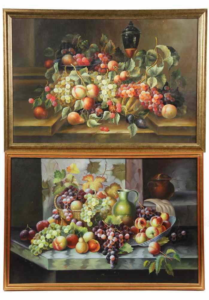 Appraisal: OOC'S - Contemporary Still Life with Fruit in the Flemish