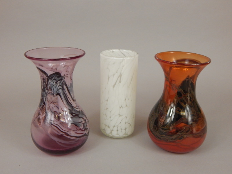 Appraisal: Three items of Art Glass to include two Adrian Sankey