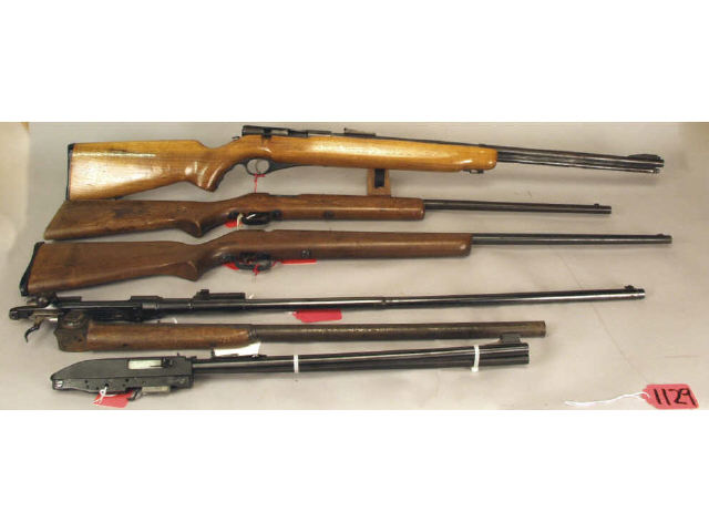 Appraisal: Collection of rifles barrels actions and parts all frames require