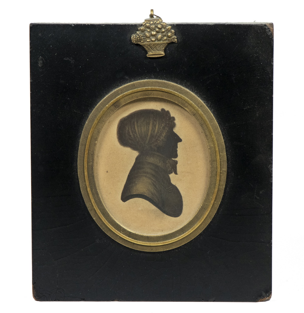 Appraisal: EARLY TH C MINIATURE SILHOUETTE Bust Portrait of an Elderly