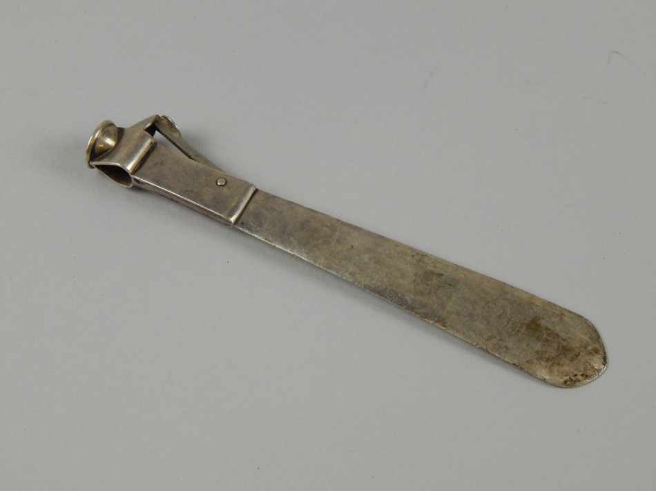 Appraisal: A late Victorian silver cigar cutter by Sampson Mordan Co