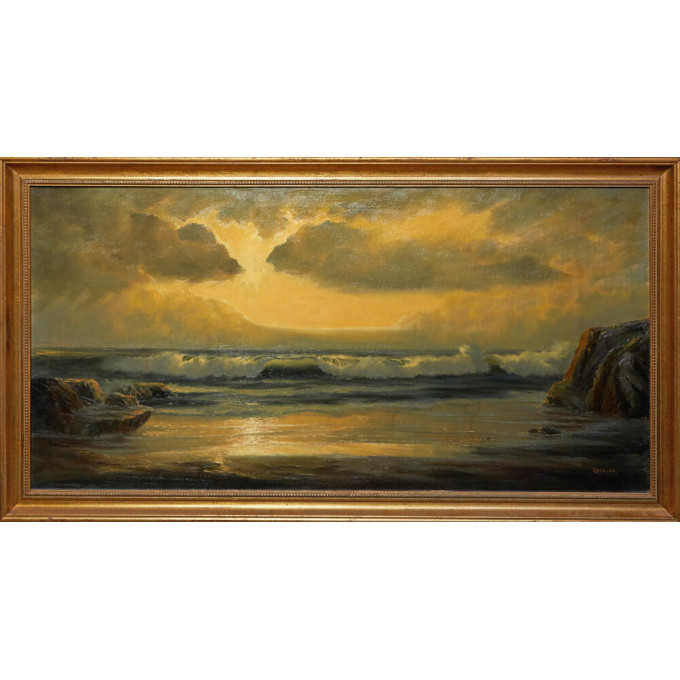 Appraisal: Beverly Carrick - California Seascape at Sunset th c oil