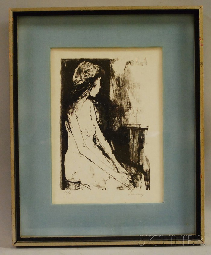 Appraisal: Jean Jansem French b Seated Girl edition of Signed Jansem