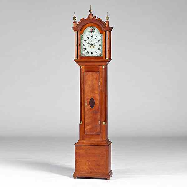 Appraisal: James Doull Tall Case Clock American Charleston Massachusetts ca -