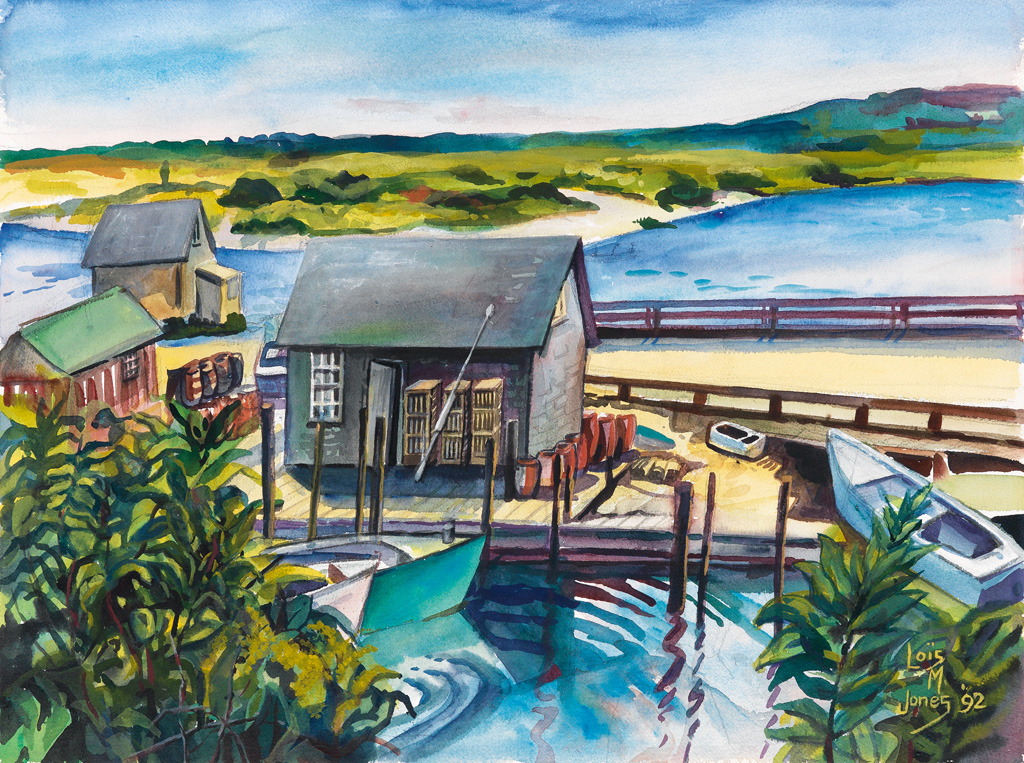 Appraisal: LO S MAILOU JONES - Untitled Coastal Landscape Watercolor on