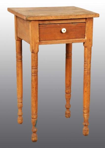 Appraisal: Wooden -Drawer Night Stand Description Pine wood Drawer is replaced