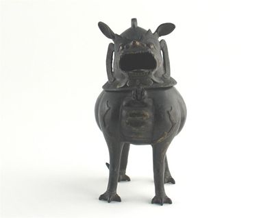 Appraisal: A Chinese bronze incense burner in the form of a