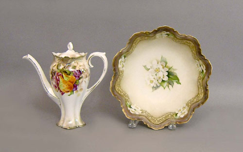 Appraisal: R S Prussia bowl h dia together with a teapot