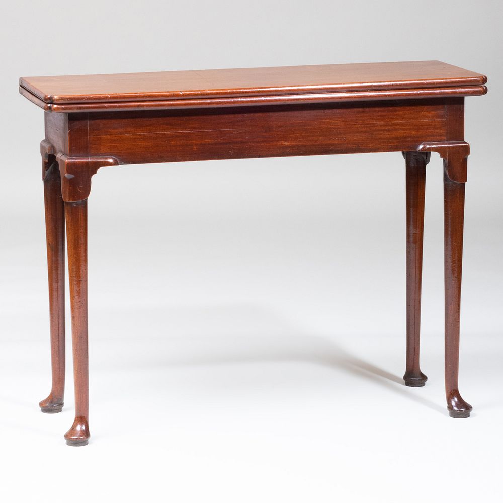 Appraisal: George II Mahogany Games Table Fitted with a drawer on