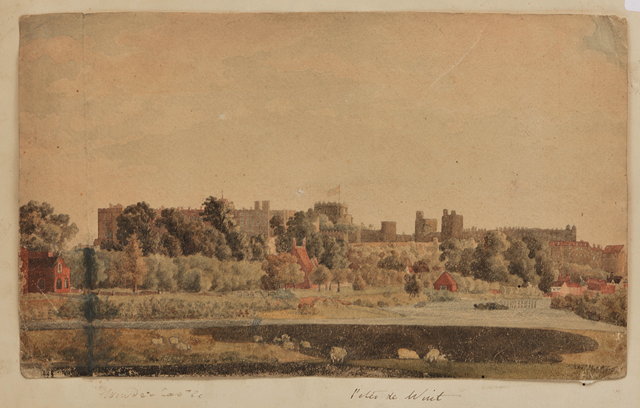 Appraisal: ATTRIBUTED TO PETER DE WINT - WINDSOR CASTLE watercolour cm