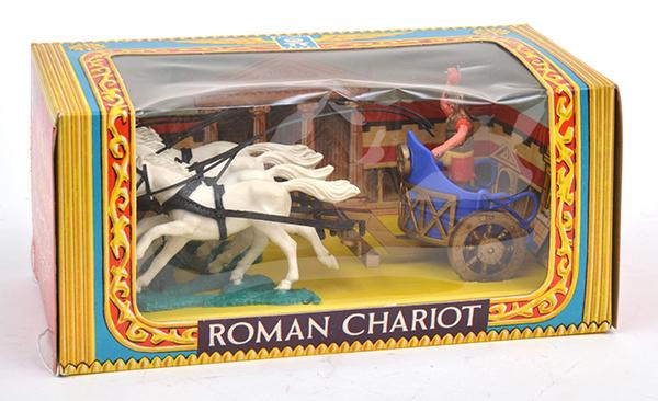 Appraisal: RARE TIMPO PLASTIC ROMAN CHARIOT REF EARLIEST BOXED VERSION OF