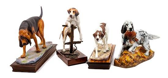 Appraisal: A Group of Four Dog Figures of Various Breed Width