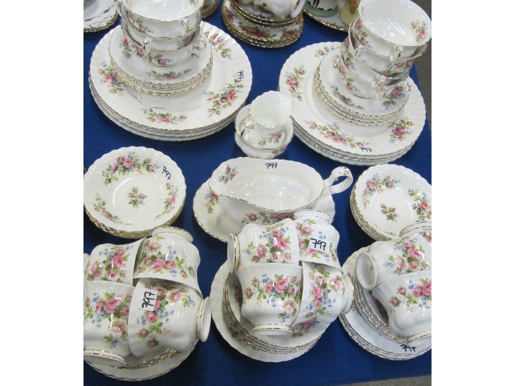 Appraisal: Royal Albert 'Moss Rose' tea and dinnerwares