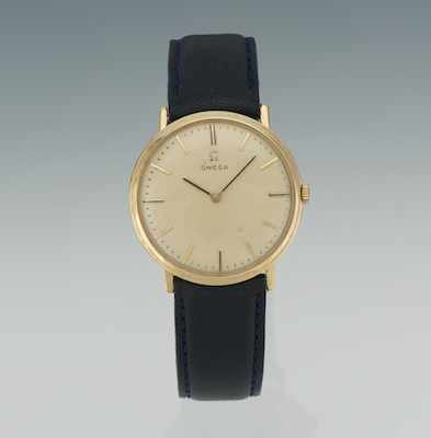 Appraisal: A Gentleman's Omega k Gold Watch k yellow gold round