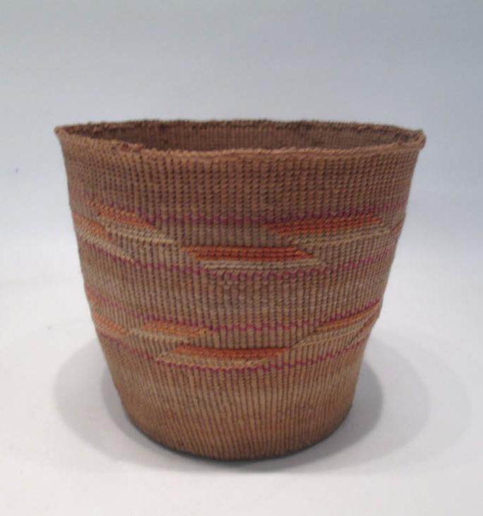 Appraisal: PACIFIC NORTHWEST COAST TLINGIT cylinder storage basket Alaska c -