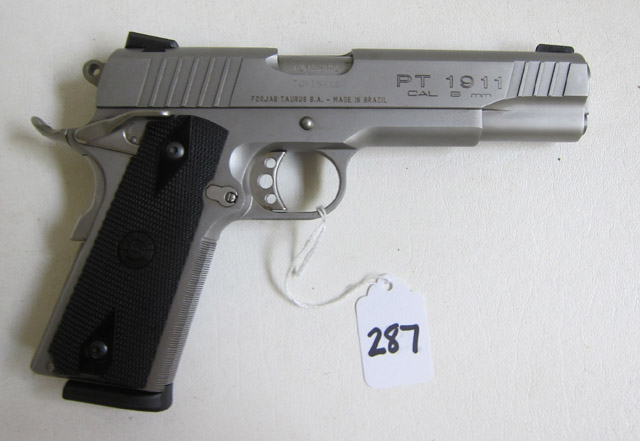 Appraisal: TAURUS MODEL PT- SEMI AUTOMATIC PISTOL mm caliber barrel stainless