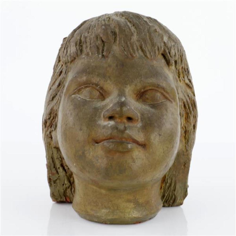 Appraisal: CLAUDINE PALUZZI AMERICAN - BUST OF A GIRL TERRA COTTA