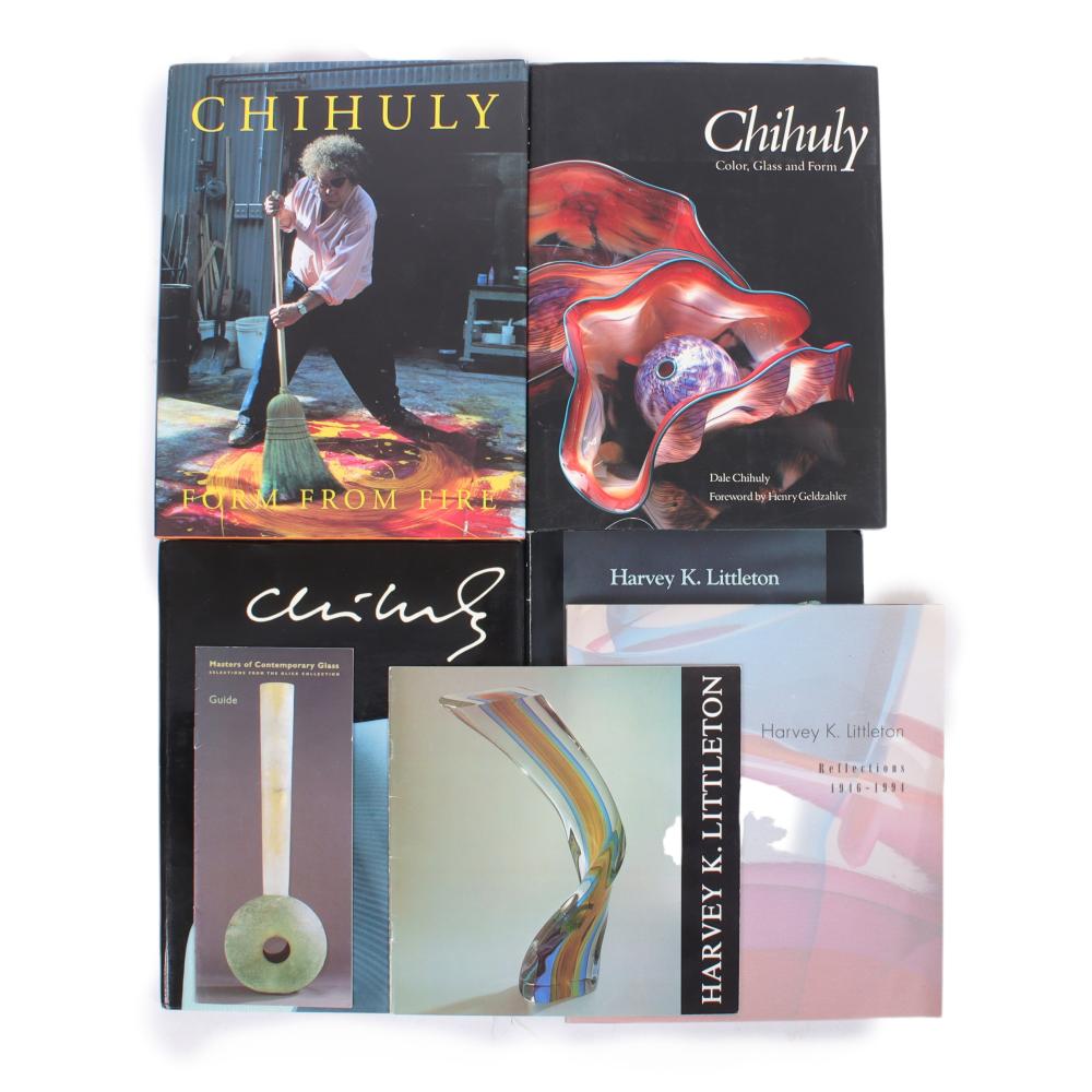 Appraisal: HARVEY K LITTLETON AND DALE CHIHULY SEVEN MONOGRAPH BOOKS EXHIBITION