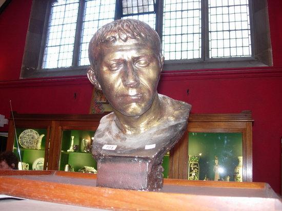 Appraisal: A PLASTER BUST of the head of Julius Ceaser high