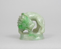 Appraisal: Small Nephrite Carving of a Foo Dog Chinese ca th