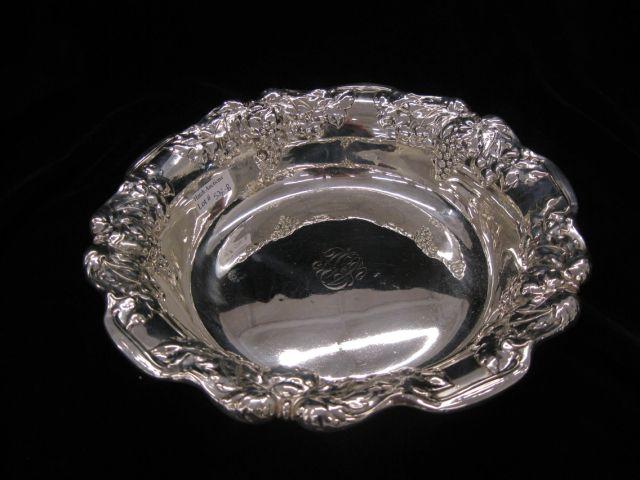 Appraisal: Gorham Sterling Silver Victorian Bowl with grape vine decor diameter