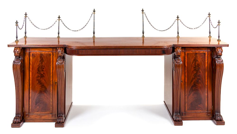 Appraisal: A Regency Mahogany Sideboard A Regency Mahogany Sideboard Early th