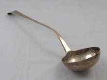 Appraisal: Provincial Newcastle silver A Georgian silver soup ladle by John