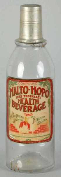 Appraisal: Malto-Hopo Beverage Syrup Bottle Description Very unique and extremely rare