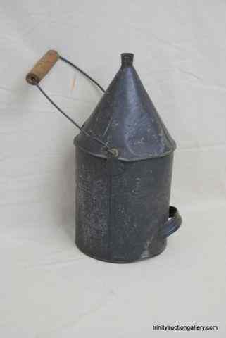 Appraisal: Antique Tin Coal - Kerosene Oil Can w HandleFrom the