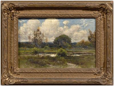 Appraisal: Manuel Valencia painting Sacramento California - landscape with clouds signed