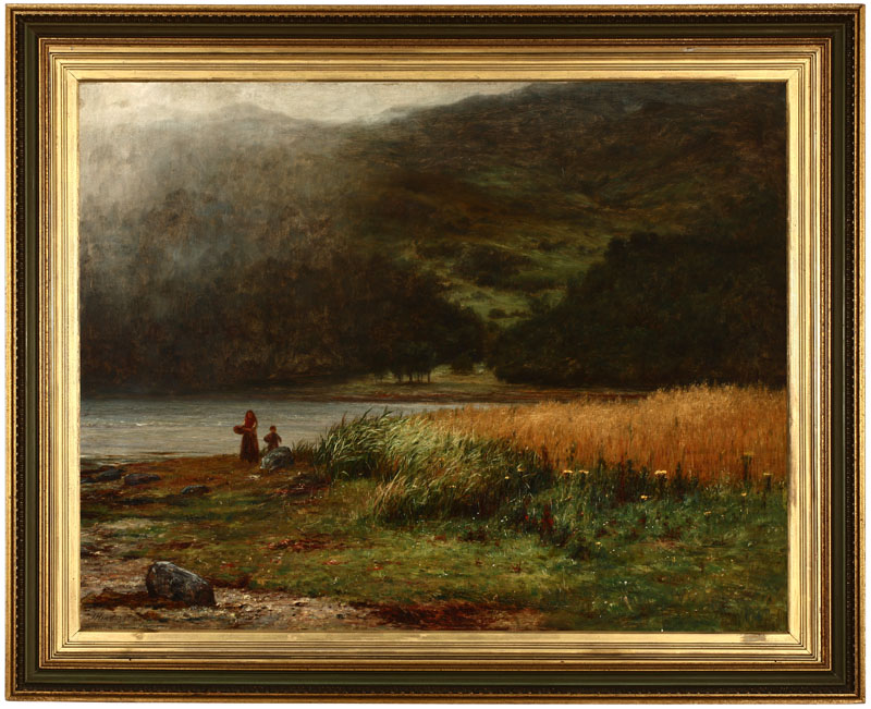 Appraisal: Joseph Henderson - Figures near a river in the Highlands