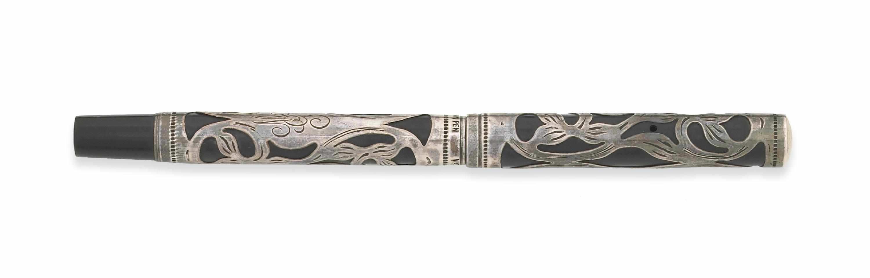 Appraisal: WATERMANS Sterling Filigree Fountain Pen Sterling Filigree overlay slip cap