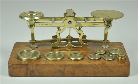 Appraisal: S Mordan Co London Balance Circa Brass balance mounted on