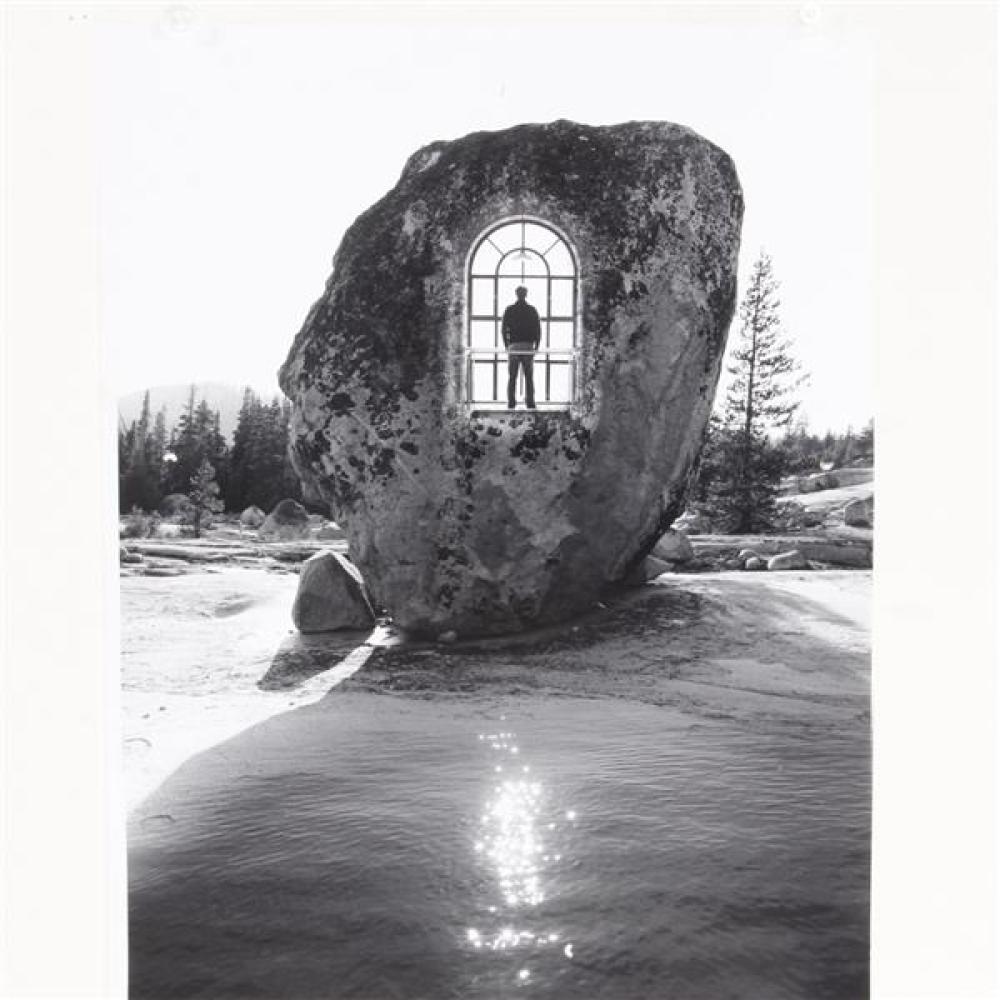 Appraisal: JERRY N UELSMANN AMERICAN B UNTITLED WINDOW IN ROCK PHOTOGRAPH